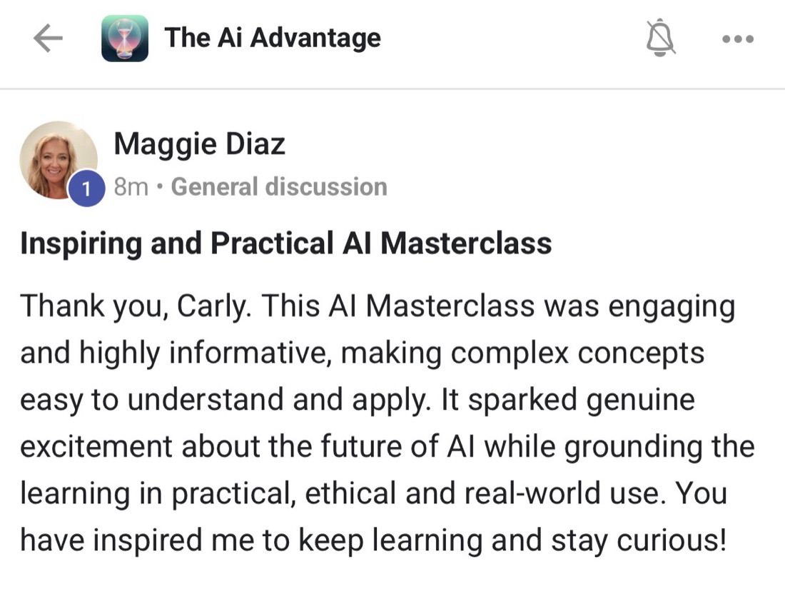 Skool post from Maggie Diaz